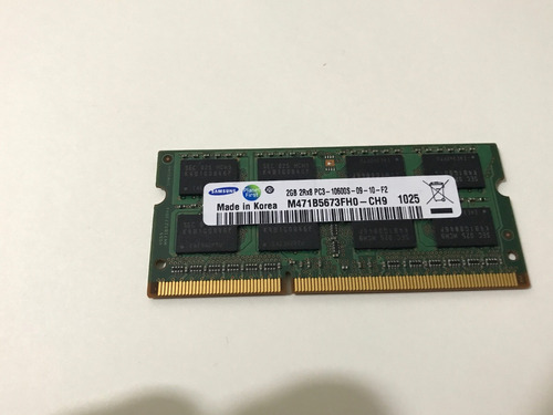 Memoria Ddr3 Samsung 2gb 2rx8 Pc3 Laptop