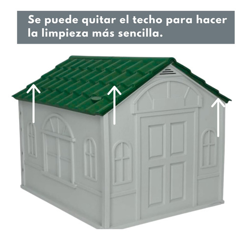 Casa De Plástico Con Puerta Para Perro Raza Chica Térmica