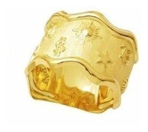 Anel Sorte Mistico Medalha 100% Ouro 18k 750 12x S/juros