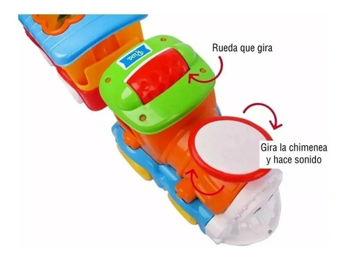 Imagen 8 de 10 de Juego De Tren Didáctico Con Vagón De Encastre Riva