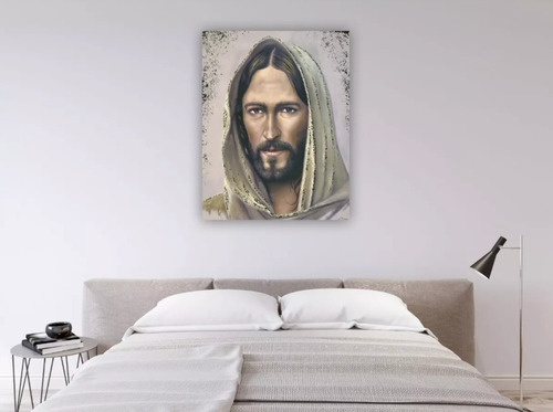 Cuadro Canvas Católico Rostro De Jesucristo 70x90cm