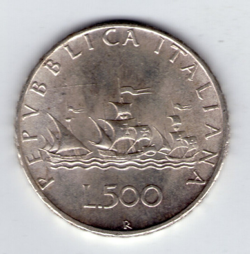 Italia 500 Liras De Plata 1967 Km98 Sc