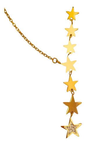 Cadena Colgante Collar Mujer Hipoalergénico Dije Estrellas