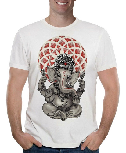 Remera Ganesha 3 Hinduísmo Yoga India Hombre Purple Chick