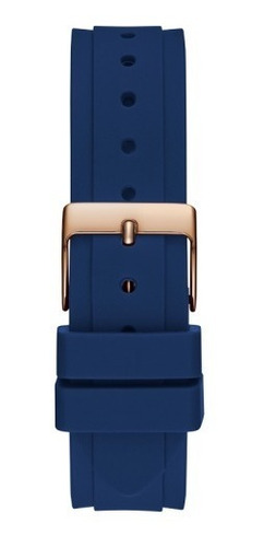 Imagen 3 de 4 de Reloj Guess Mujer Gw0113l3 Caucho Siliconado Rosé Piedras