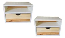 Comprar Mesas De Luz Flotante Con Cajones - Combo X 2 Mesas - Oferta