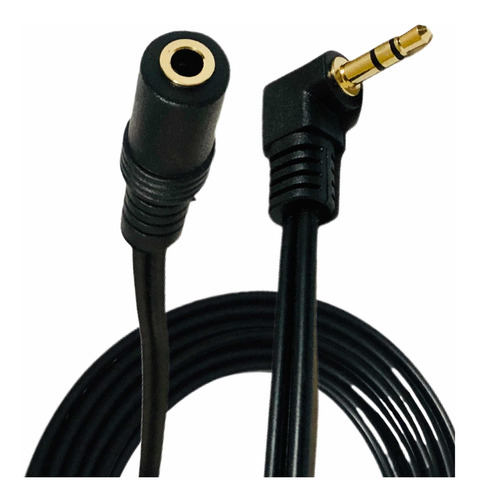 Cabo Extensor Extensao Audio P2 Macho 90º X Femea 1.8 Metros