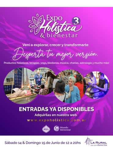 Expo Holistica & Bienestar 14 Y 15 De Junio De 12 A 20 Hs