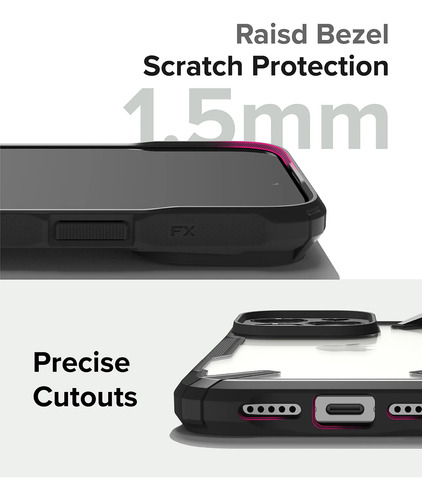 Funda Ringke Fusion X Para Iphone 15 Pro Antigolpe Negro Negro Fusion X