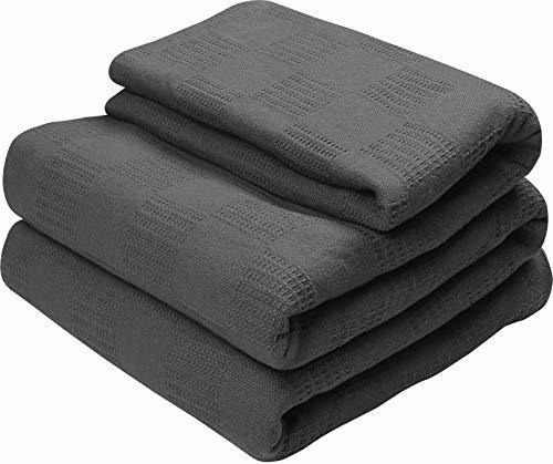 Cobija De Cama De Algodon Gris Rey Para Cama King Size