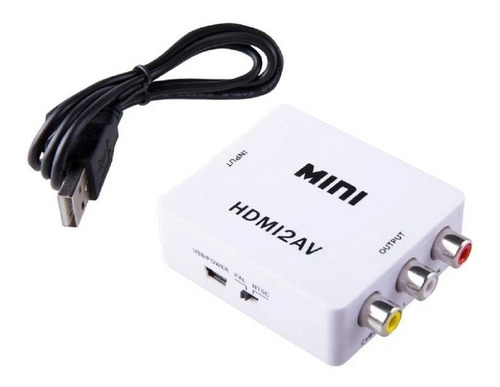 Convertidor Adaptador De Hdmi A Rca Video Full Hd