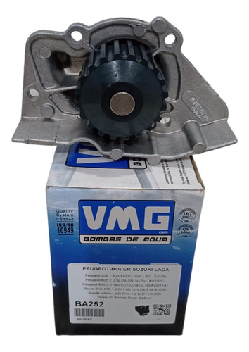 Bomba De Agua Vmg Peugeot 405 1.9 Diesel Xud9