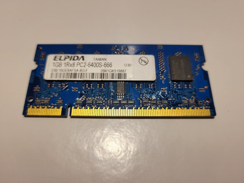 Memoria  Ram Elpida So-dimm Ddr2 Pc2 6400s-666  1 Gb