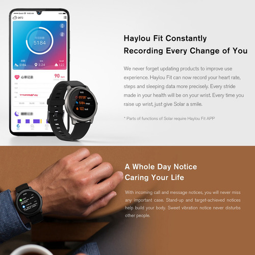 Relógio Smartwatch Haylou Solar Ls05 Versão Global