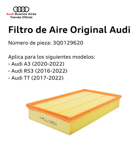 Imagen 2 de 8 de Filtro De Aire Audi Rs3 2018 Al 2021