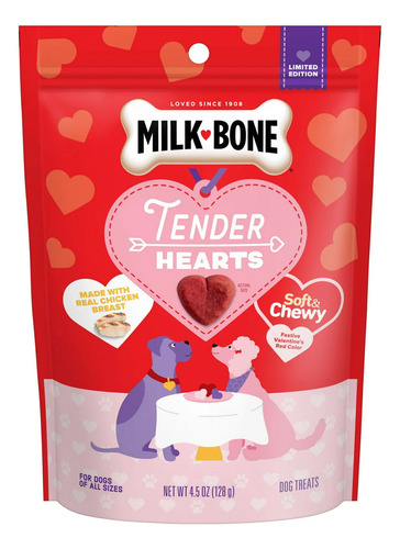 Milk Bone Soft & Chewy Tender Hearts, San Valentin 128 G