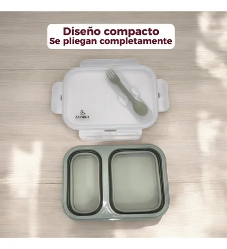Lonchera Portacomidas Plegable En Silicona Tupper 800 Ml