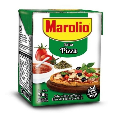Salsa Marolio Pizza 200 Grs X 3 Unidades