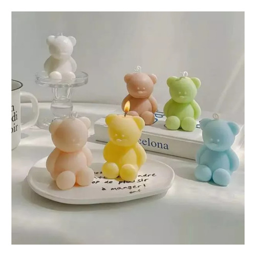 Molde De Silicone Urso Lembrancinha Cor Branco