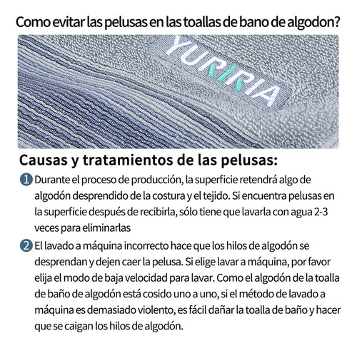 Y 2 Pcs Toalla Baño Completo Grande 100% Algodón 70×140 Cm