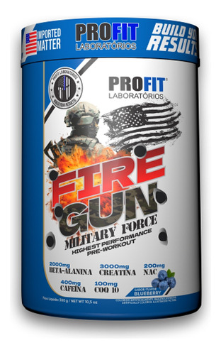 Pre Entreno Profit Fire Gun 300g Completo !envío Gratis!