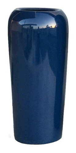 Vaso De Fibra De Vidro 63x28 Cm Estilo Vietnamita Azul