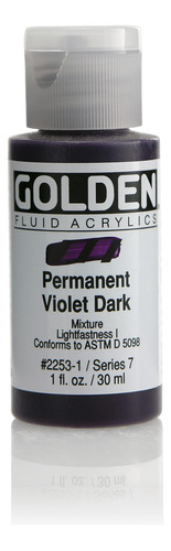 Golden Pintura Acrílica Fluida, 1 Onza Permanente Violeta Os