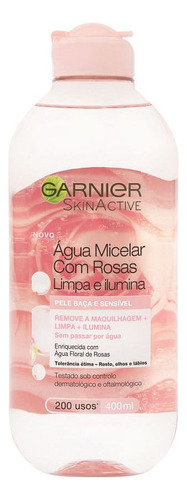 Agua Micelar Desmaquillante Con Agua De Rosas Garnier 400 Ml