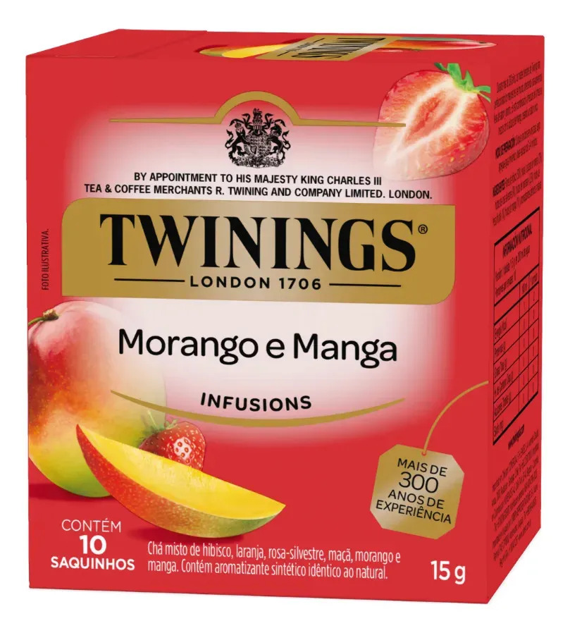 Chá Morango E Manga X10 Sachês - 15g Twinings