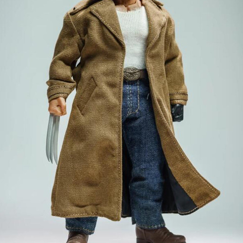 1/12 Action Figure Roupas Traje Roupa Corta-vento Marrom