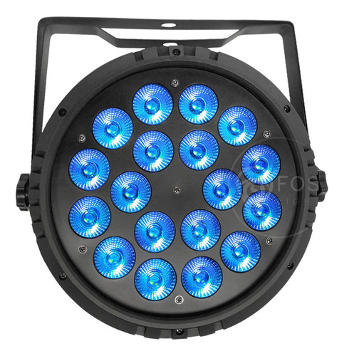 Canhao Refletor Par Led 18x12w Rgbw Quadriled Slim Par64 110v/220v