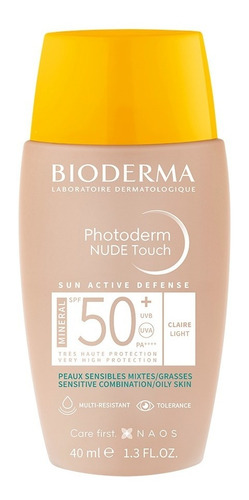 Protector Bioderma Photoderm Nude Touch Claro Spf 50, 40ml