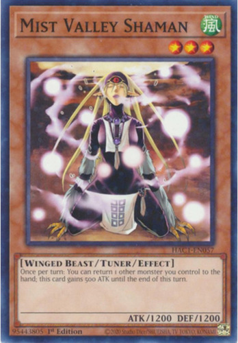 Tarjeta Yugioh Mist Valley Shaman Hac1-en057 Common