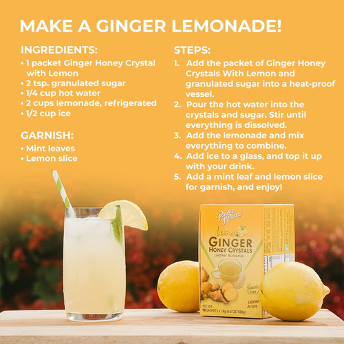 Bebida Prince Of Peace Instant Lemon Ginger Honey 30 Bolsita