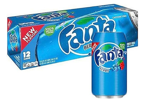 Fanta Blue Berry Mirtilo 12 Latas 355ml Coca-cola