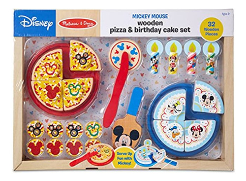 Melissa &amp; Doug Juego De Pizza Y Torta De Cumplea&ntilde