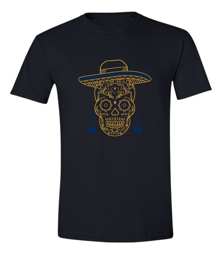 Jersey Playera Día De Muertos Fútbol Pumas Hombre Calavera