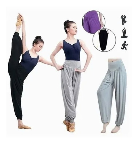 Pants Mujer Yoga Modal Pans Deportivo Baile Pilates Suelto