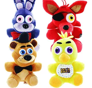 Peluches De Fnaf Cuatro Unidades - 25cm De Alto