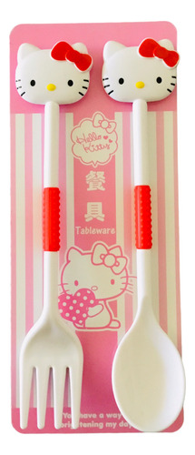 Set Cubiertos Hello Kitty Para Niños O Adultos