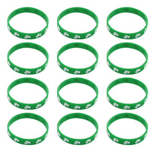 Pulseras De Trébol Del Día De San Patricio, Pulsera De Silic