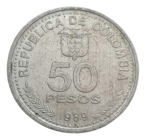 Colombia Moneda 50 Pesos 1989