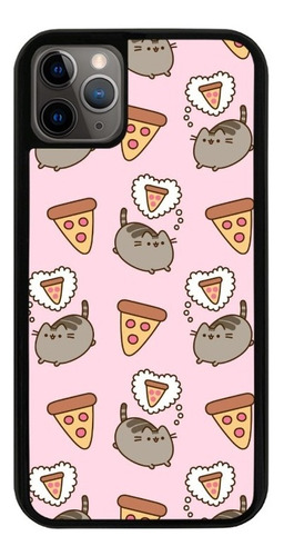 Funda Uso Rudo Tpu Para iPhone Pizza Gatitos Tapiz Fondo Ros