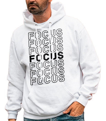 Sudadera Con Gorro Focus Enfoque Diseño Llamativo Aesthetic