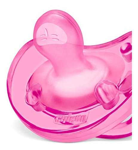 Chupete Chicco Natural Fit para niñas de 0 a 6 meses, color rosa