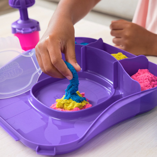 Kinetic Sand, Squish Motion, Con Arena Y Herramientas Multicolor