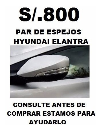 Espejo Hyundai Elantra  2006 -16 Envio E Instalacion Gratis