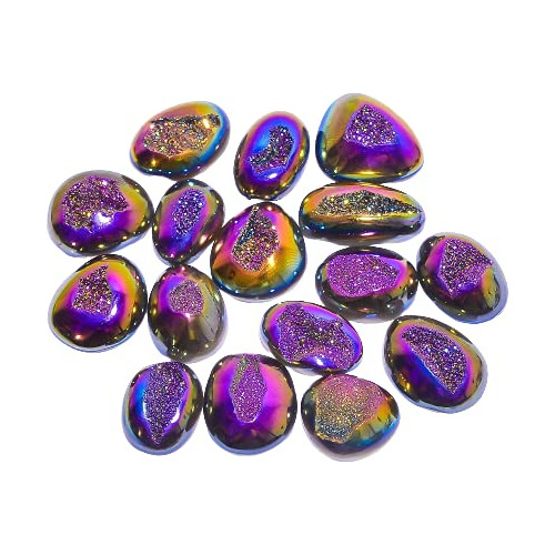 50 Quilates Purple Titanium Drusy Gemstone Cabochons Para Jo