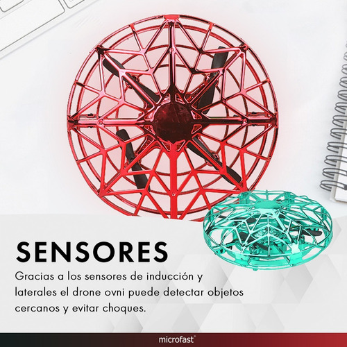 Mini Drone Ufo Luces Led Control Remoto Interactivo 360º