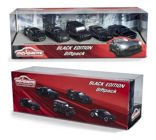 Pack 5 Miniaturas Black Edition - Gift Pack 1/64 - Majorette